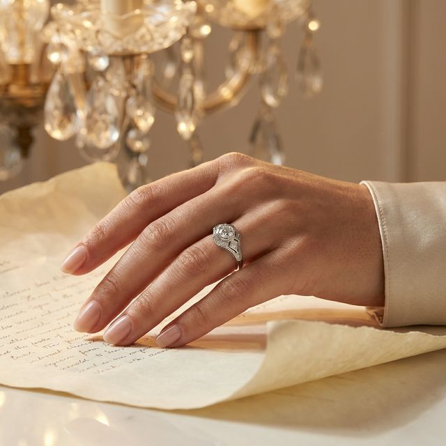 0.50ct Lumiere Art Deco Majesty Yüzük 3