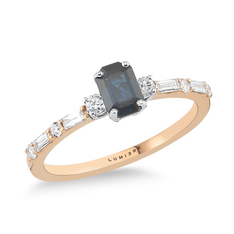 Safir Minimal Yüzük 0.23ct 14K Rose